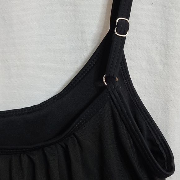 Black blouson layered swimsuit size S - Picture 4 of 8